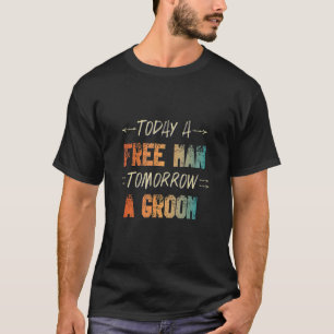 T-shirt Hommes Demain Marié Vintage Enterrement de Vie d