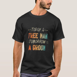 T-shirt Hommes Demain   Marié Vintage Enterrement de Vie d
