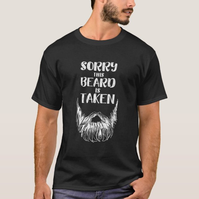 T-shirt Hommes Désolé Cette Barbe Est Pris Chemise Hommes  (Devant)
