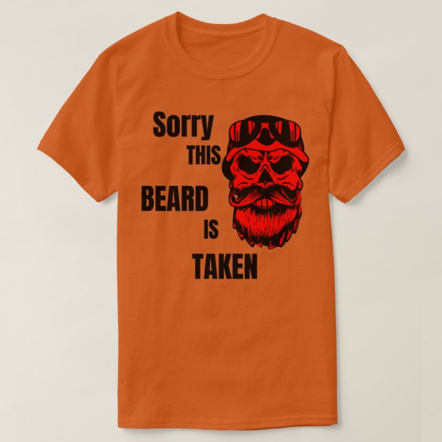 T-shirt Hommes Désolé Cette Barbe Est Pris Chemise Valenti (Design devant)