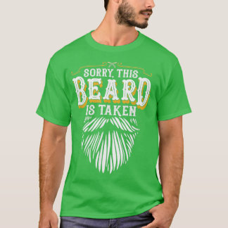 T-shirt Hommes Désolé Cette barbe est prise 11