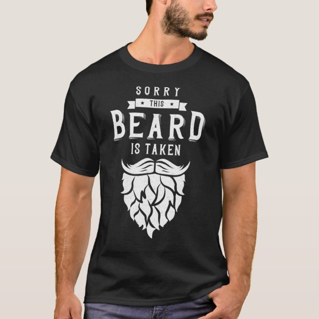 T-shirt Hommes Désolé cette barbe est prise Valentines à l (Devant)