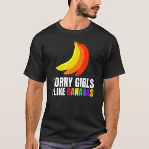 T-shirt Hommes Désolé Filles J'Aime Bananes Surprise Pour