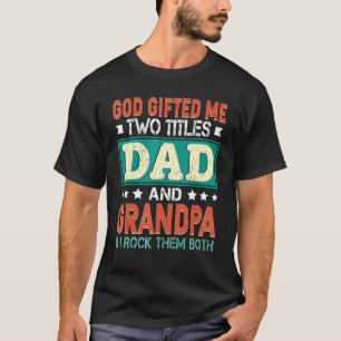 T-shirt Hommes Dieu Ed Me Deux Titres Papa Grand-Père Fête