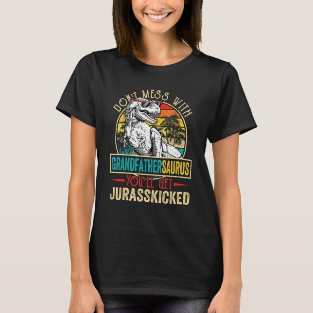 T-shirt Hommes Distants Grandfathersaurus Dinosaur Rex (Devant)