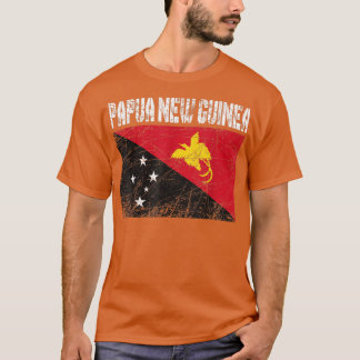 T-shirt Hommes Distants Patriotique Papouasie-Nouvelle-Gui