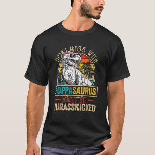 T-shirt Hommes Distants Poppasaurus Dinosaur Rex Fathe