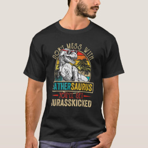 T-shirt Hommes Distorsion Fathersaurus Dinosaur Rex Fath