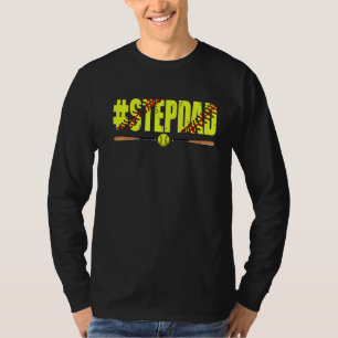 T-shirt Hommes Distressed Softball Stepdad Pères de softba