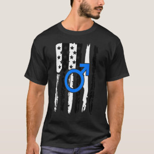 T-shirt Hommes Droite Homme Fier Hétérosexuel Drapeau Homm