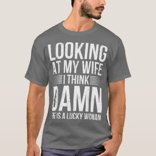 T-shirt Hommes Drôle Dire Graphisme Tee Lucky Husband Sarc