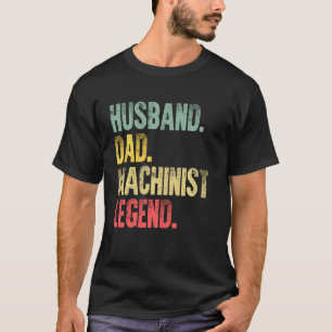 T-shirt Hommes Drôle Mari Vintage Père Machiniste Légende