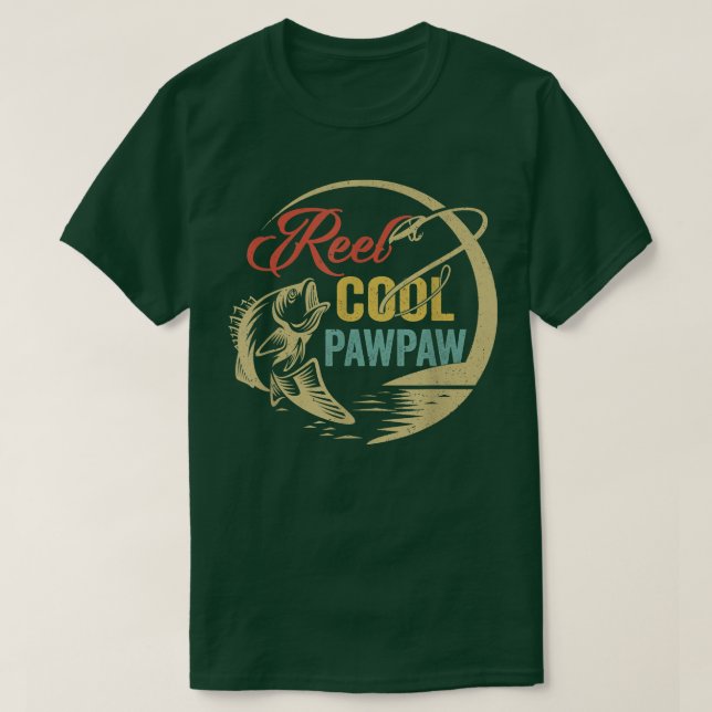 T-shirt Hommes Drôle Reel Cool Paw Paw Love Fishing  (Design devant)