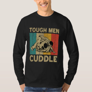 T-shirt Hommes Durs Câlin Vintage BJJ Jiu Jitsu Brésilien
