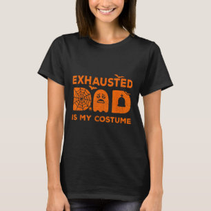 T-shirt Hommes Épuisé Papa Est Mon Costume Fantôme Corresp
