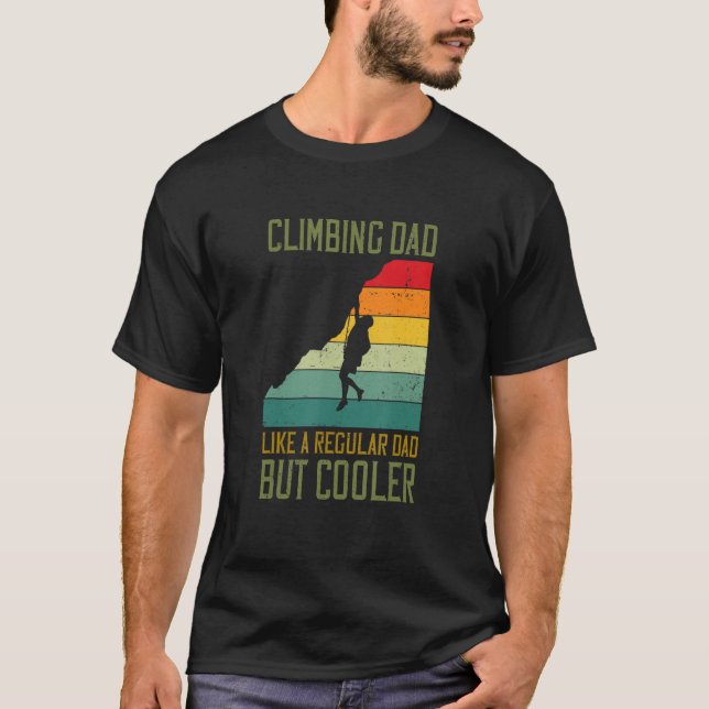 T-shirt Hommes Escalades Papa Comme Un Père Régulier Mais  (Devant)