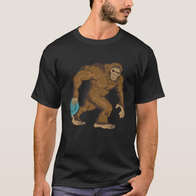 T-shirt Hommes et femmes de "golf de disque de Bigfoot" de (Devant)
