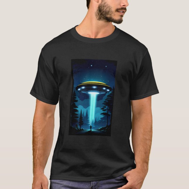 T-shirt Hommes et OVNI (Devant)