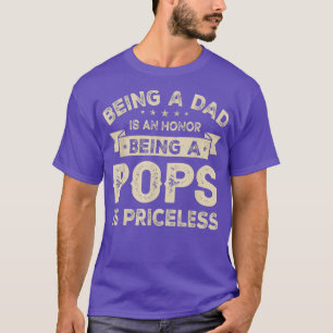 T-shirt Hommes Être un DAD est HONNEUR Être un POPS est