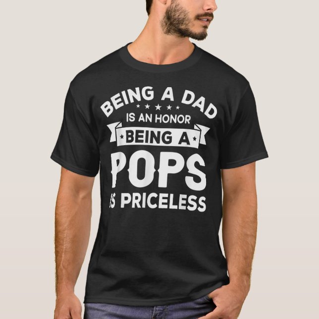 T-shirt Hommes Être un DAD est HONNEUR Être un POPS est (Devant)