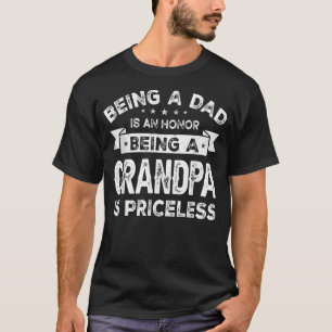 T-shirt Hommes Être un DAD est un HONNEUR Être un GRANDPA 
