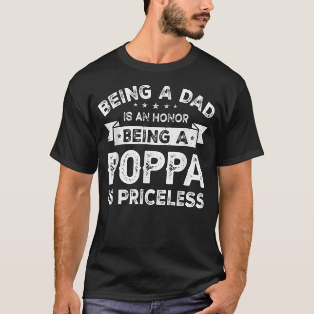 T-shirt Hommes Être un DAD est un HONNEUR Être un POPPA es (Devant)