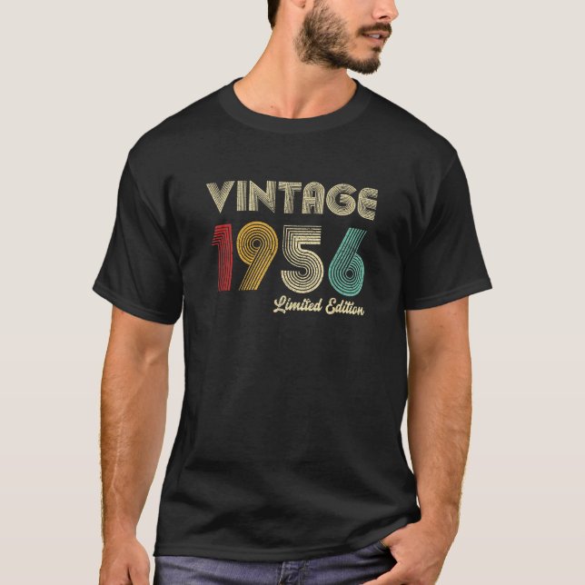 T-shirt Hommes Femmes 70 ans 1956 70e Anniversaire Classiq (Devant)