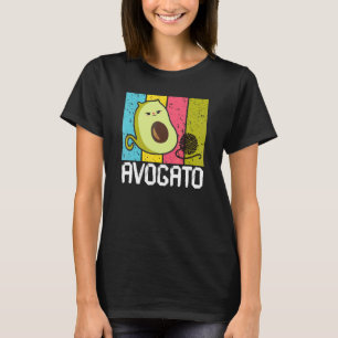 T-shirt Hommes femmes Avogato Cat Avocado Aguacate Retro