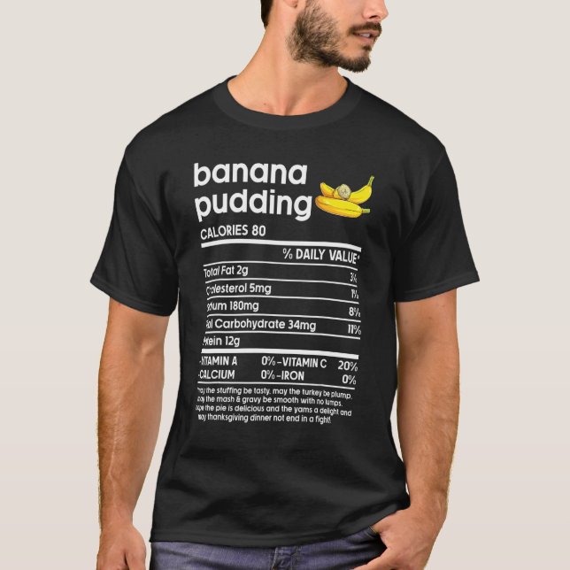 T-shirt Hommes Femmes Chemises Thanksgiving, Banana Puddin (Devant)