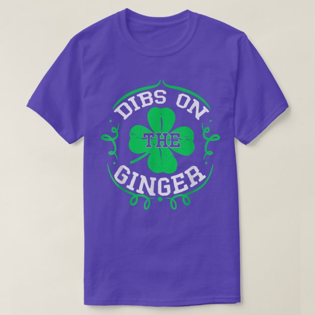 T-shirt Hommes Femmes Dibs Sur Le Ginger Drôle St Patrick' (Design devant)