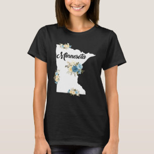 T-shirt Hommes Femmes Enfants Minnesota Accueil Carte de l