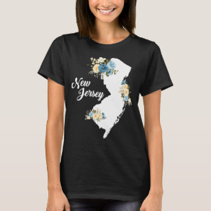 T-shirt Hommes Femmes Enfants New Jersey Home State Map Fl