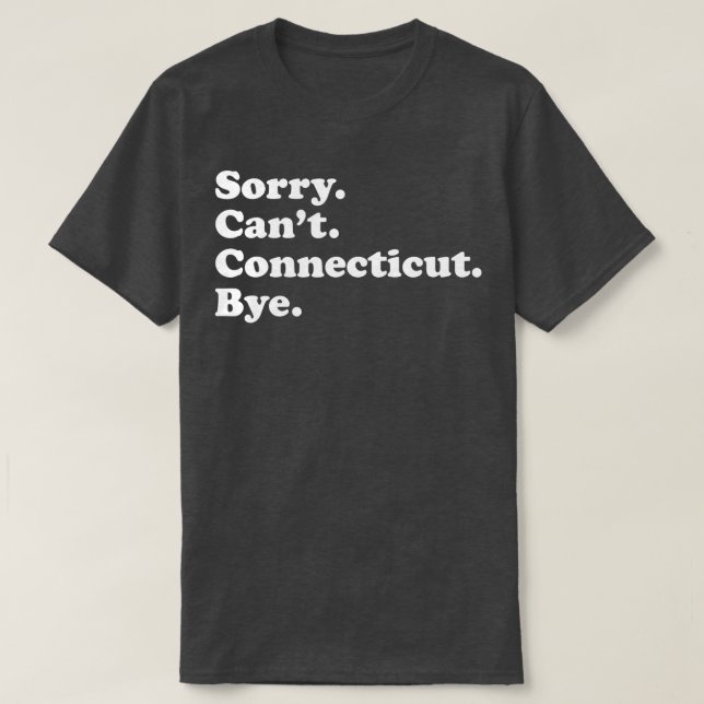 T-shirt Hommes Femmes Garçons ou Filles Drôle Connecticut (Design devant)