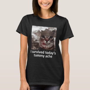 T-shirt Hommes femmes I Survived Aujourd'hui Tummy Ache Su