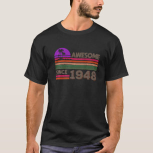 T-shirt Hommes Femmes Incroyables de 74 Ans Depuis 1948