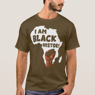 T-shirt Hommes Femmes Je Suis Noir Histoire Mois de l'Hist