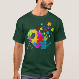 T-shirt Hommes Femmes Mignonnes Agriculteurs Coeur Puzzle