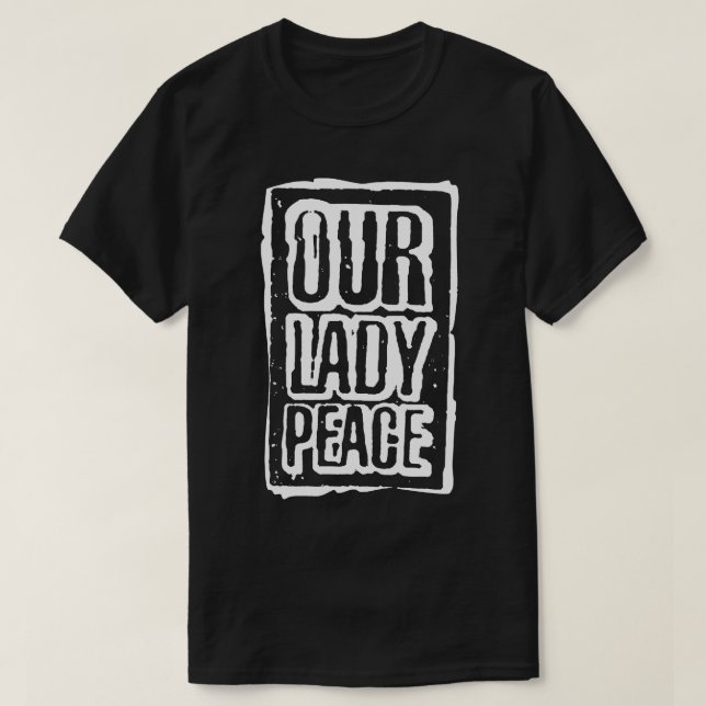 T-shirt Hommes Femmes Notre Lady Rock Band Peace Fans amus (Design devant)