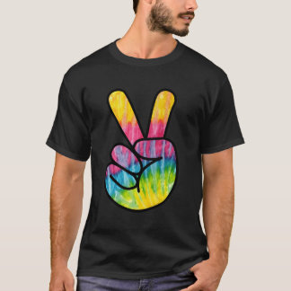 T-shirt Hommes Femmes Psychédélique Paix Doigts Poignées