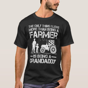 T-shirt Hommes Fermier Tracteur Rétro Fermier Grand Père F