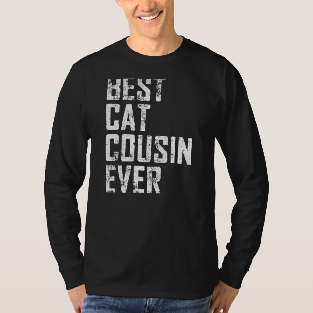 T-shirt Hommes Fête des Père Meilleur Chat Cousin Jamais V (Devant)