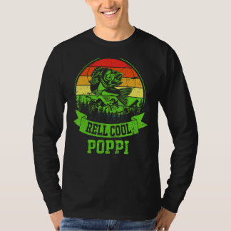 T-shirt Hommes Fête des Père Pêche Vintage Roue Cool Poppi