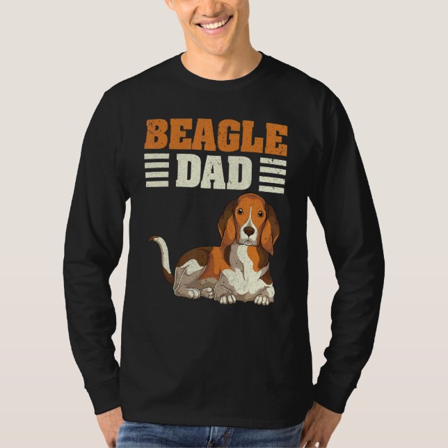 T-shirt Hommes Fête des pères Chien Papa Beagle Papa Anima (Devant)