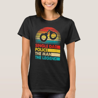 T-shirt Hommes Fête des pères père célibataire Police L'ho
