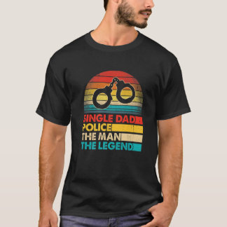 T-shirt Hommes Fête des pères père célibataire Police L'ho