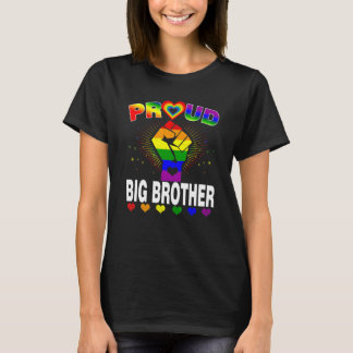 T-shirt Hommes Fier Big Brother Rainbow Lgbt Gay pride Mon