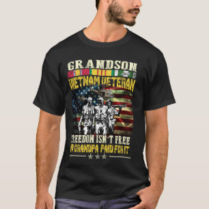 T-shirt Hommes Fier Grand-Fils Des Vétérans Du Vietnam - L