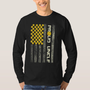 T-shirt Hommes Fier Oncle Américain Drapeau Softball Sport