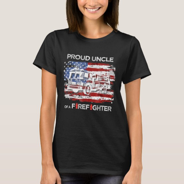 T-shirt Hommes Fier Oncle D'Un Pompier 2022 (Devant)