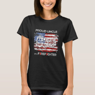 T-shirt Hommes Fier Oncle D'Un Pompier 2022